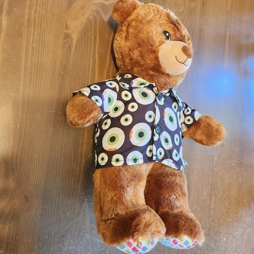 Build A Bear Happy Birthday Bear Brown BAB with Button Down Dress Shirt 16